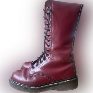 Dr. Martins Red Boots Kids size 5 Lace up